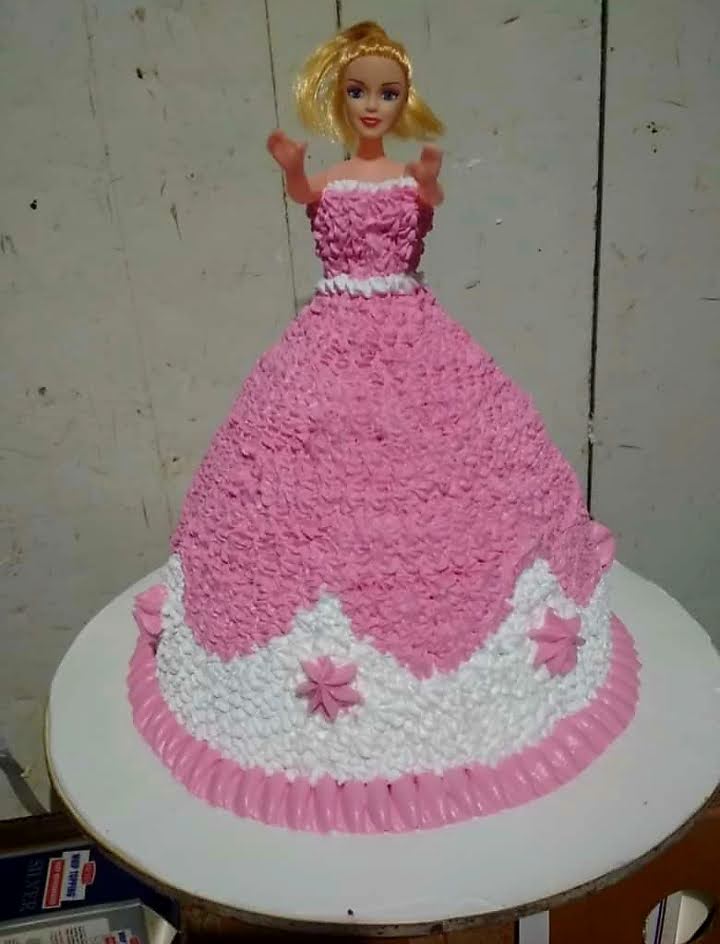 Cute Barbie Doll Cake