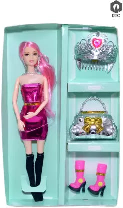Dtc Beautiful Doll Set Toy For Girls (Foldable Hand) (Multicolor)