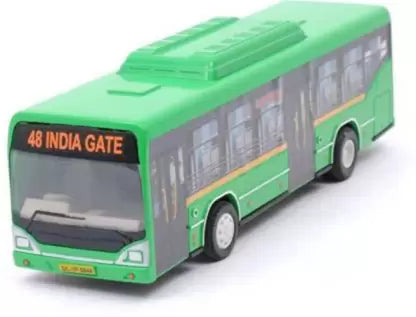 DTC bus Pull back Friction Toy for KIDS (Green, Pack of: 1)