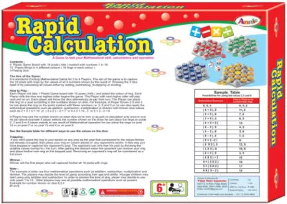 Rapid Calculation, Multi Color Board Game