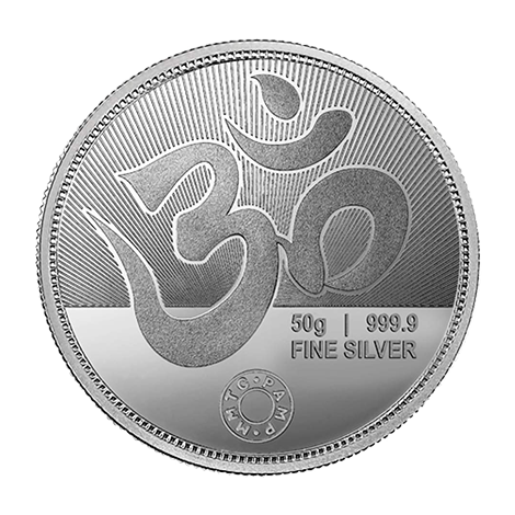 GANESH LAKSHMI 999.9 PURITY 50 GM SILVER COIN