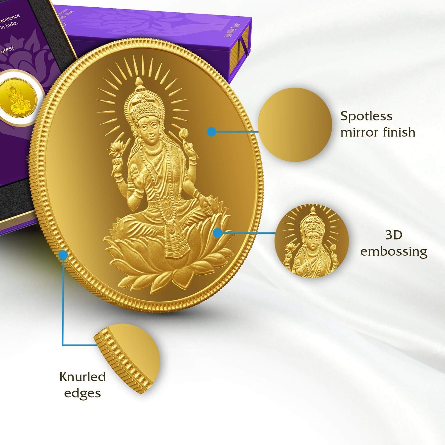 LAKSHMI 24K (999.9) 5 GM GOLD COIN