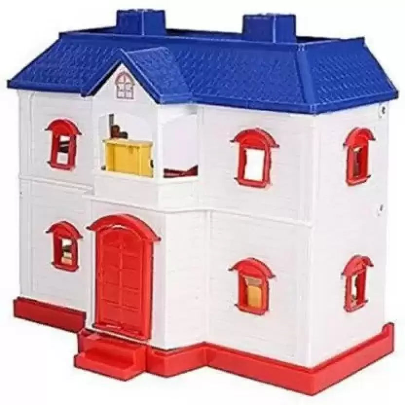 Doll House With Furniture 24 Pieces (Multicolor)  (Multicolor)