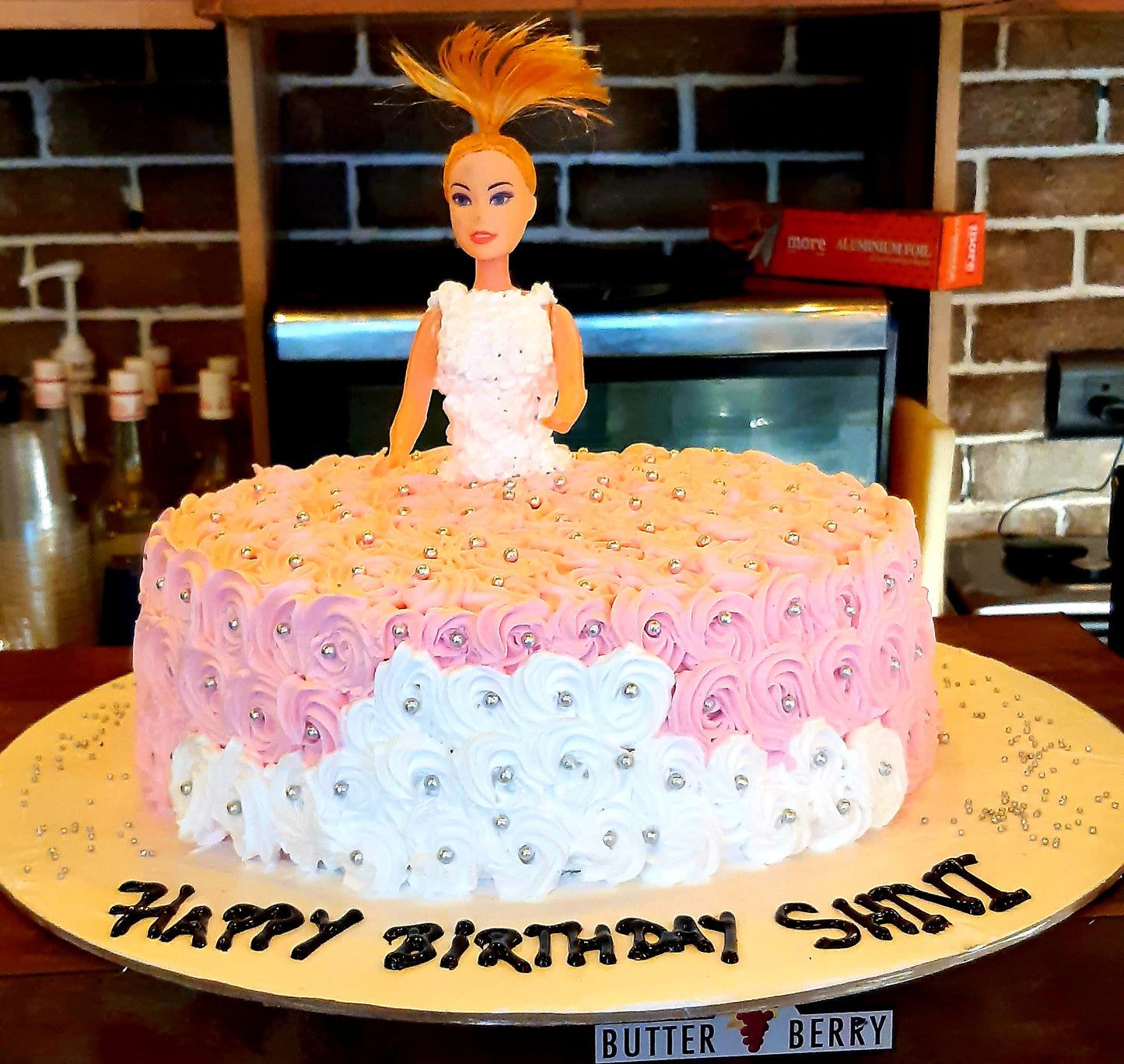 Cute Barbie Doll Cake