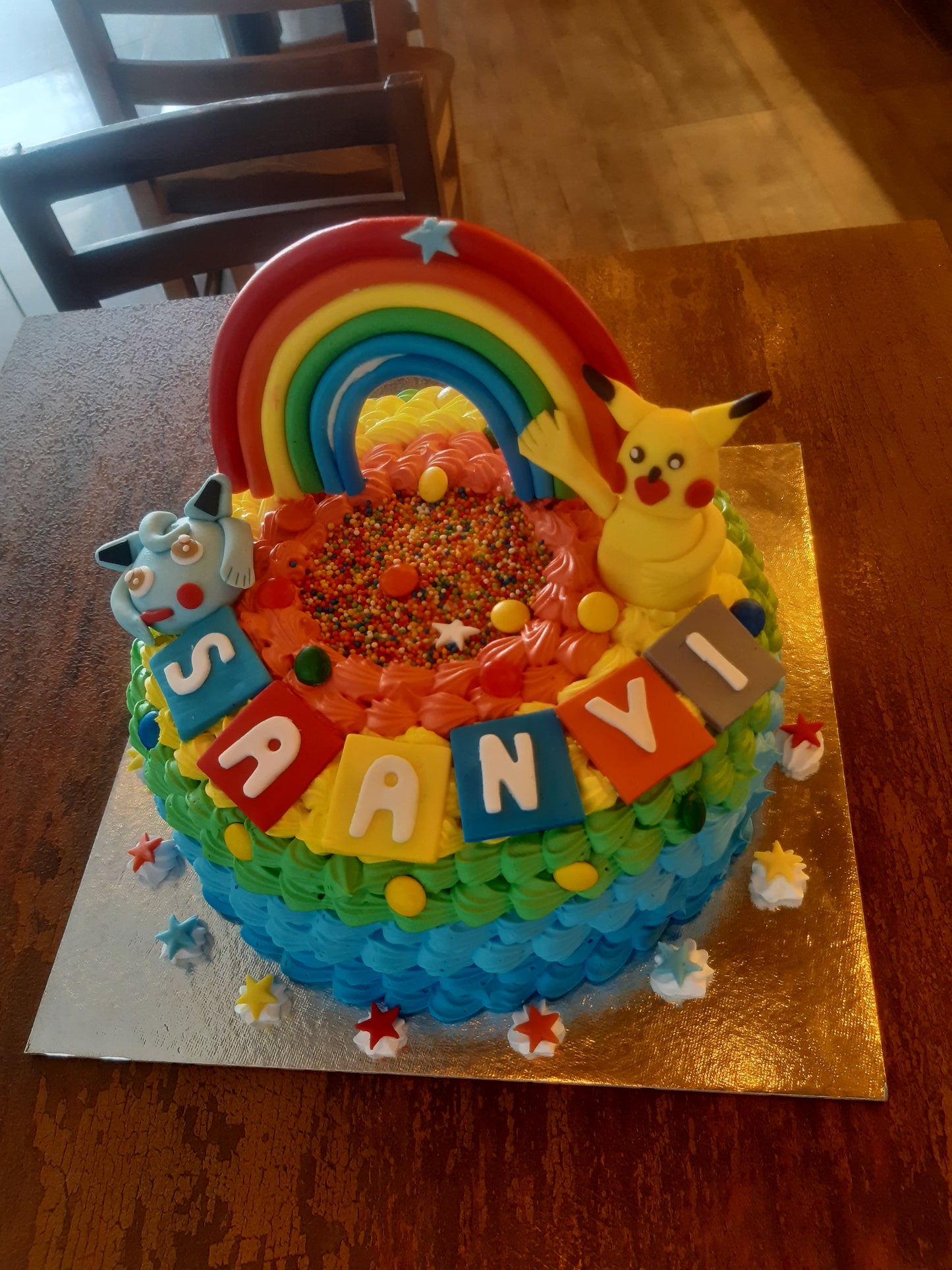 Chocolatey Rainbow Cake