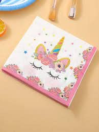 Unicorn (Horn) Theme Tissue Paper/Napkin for Birthday Party (20 Pieces)