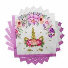 Unicorn (Horn) Theme Tissue Paper/Napkin for Birthday Party (20 Pieces)