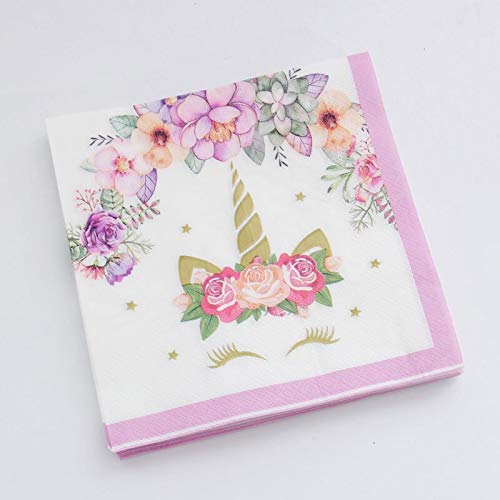 Unicorn (Horn) Theme Tissue Paper/Napkin for Birthday Party (20 Pieces)