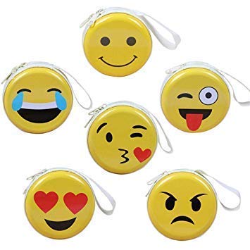 Smiley Tin Case - Set of 12 for Earphone Adapter Pouch