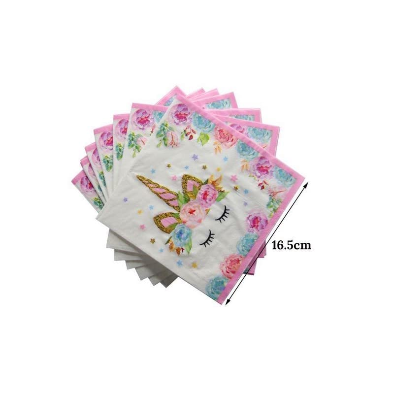 Unicorn (Horn) Theme Tissue Paper/Napkin for Birthday Party (20 Pieces)