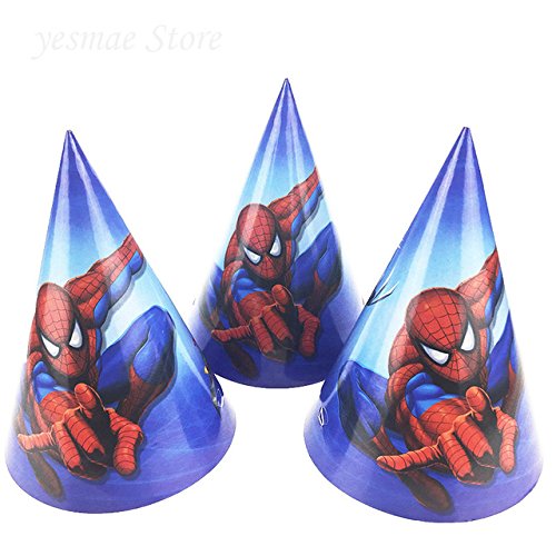 spiderman paper cone cap/spiderman theme hat