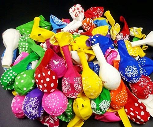 Assorted Printed Latex Toy Balloons (Pack of 50)