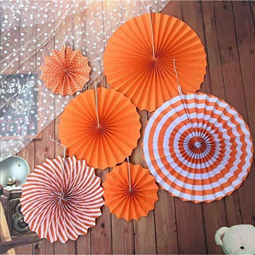 Decorative Store Hanging Paper Fans Decoration Set