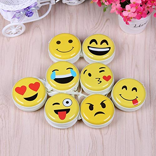 Smiley Tin Case - Set of 12 for Earphone Adapter Pouch