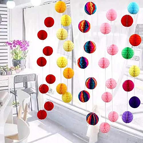 6 pcs 10 paper honeycomb balls party design wall decoration flower balls