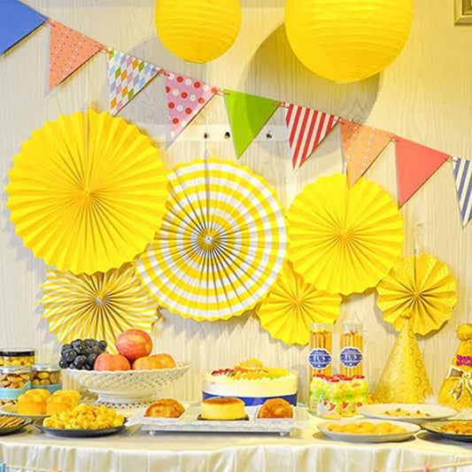 Hanging Paper Fans Party Set