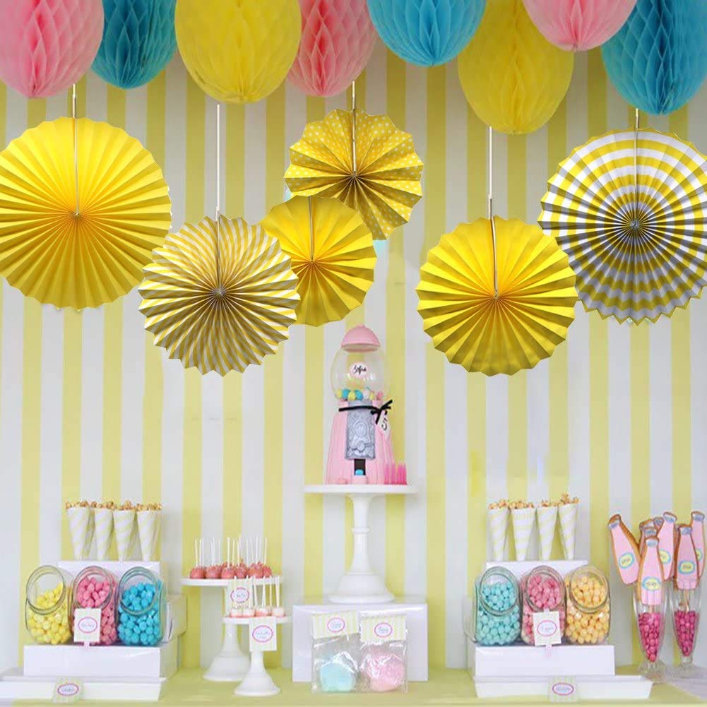 Hanging Paper Fans Party Set