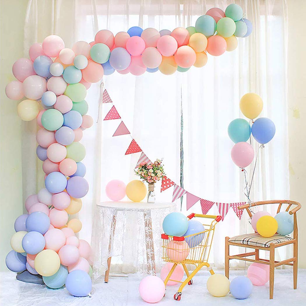 Balloons Pack of 50 Pastel Rubber Balloons for Decoration