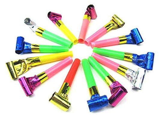 Blowouts Fun Whistles Trumpet Paper Plastic Horn