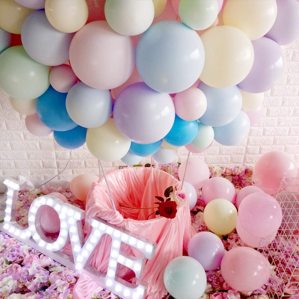 Balloons Pack of 50 Pastel Rubber Balloons for Decoration