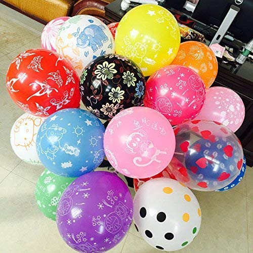 Assorted Printed Latex Toy Balloons (Pack of 50)