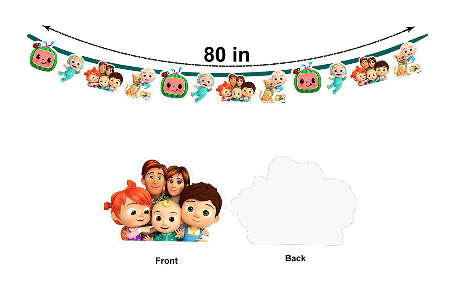 Co Co Melon Theme Character Bunting Banner Set