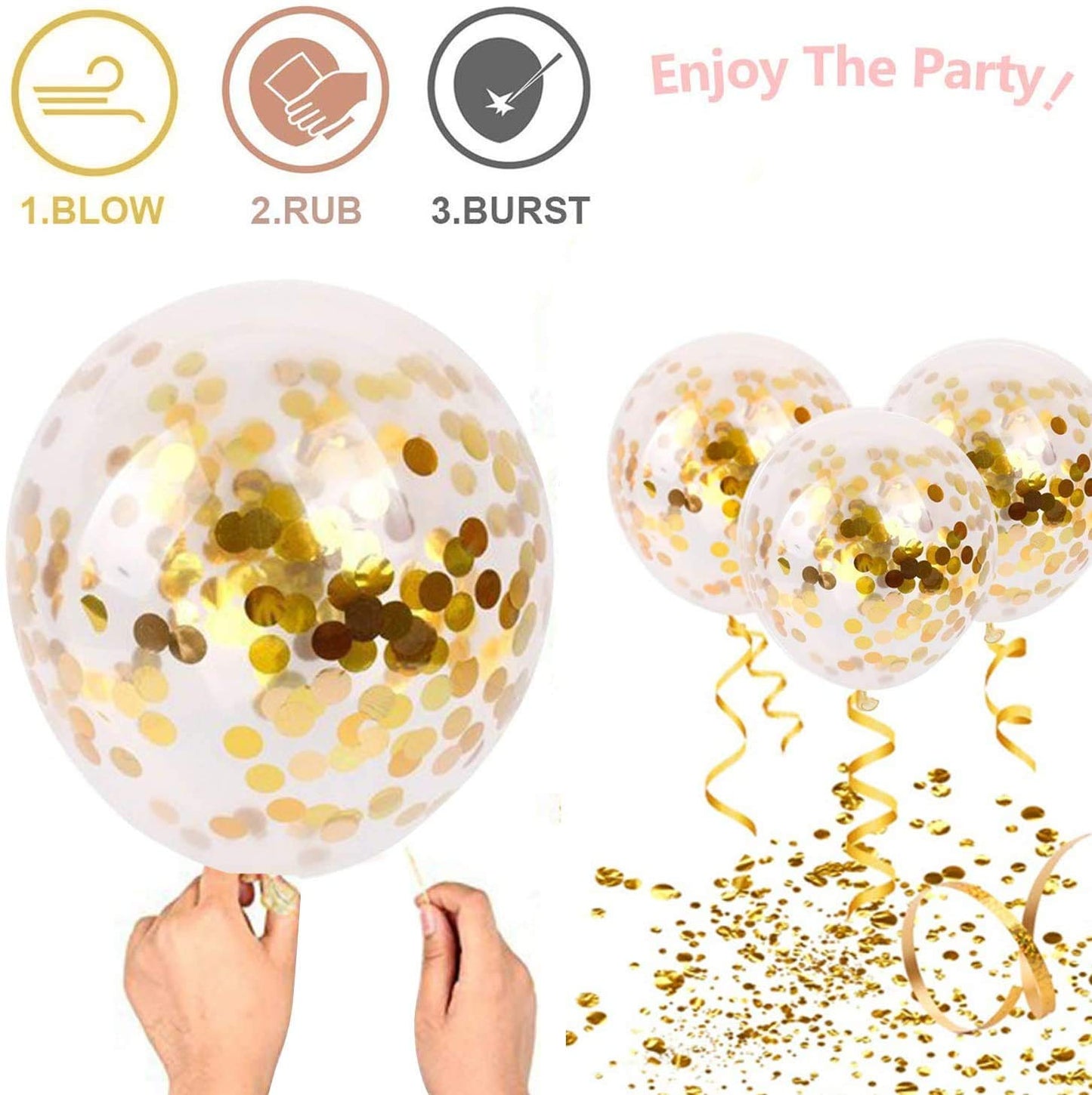 36 Inch Confetti Latex Balloon