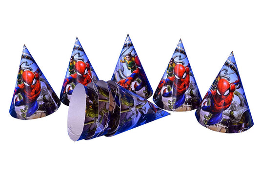 spiderman paper cone cap/spiderman theme hat