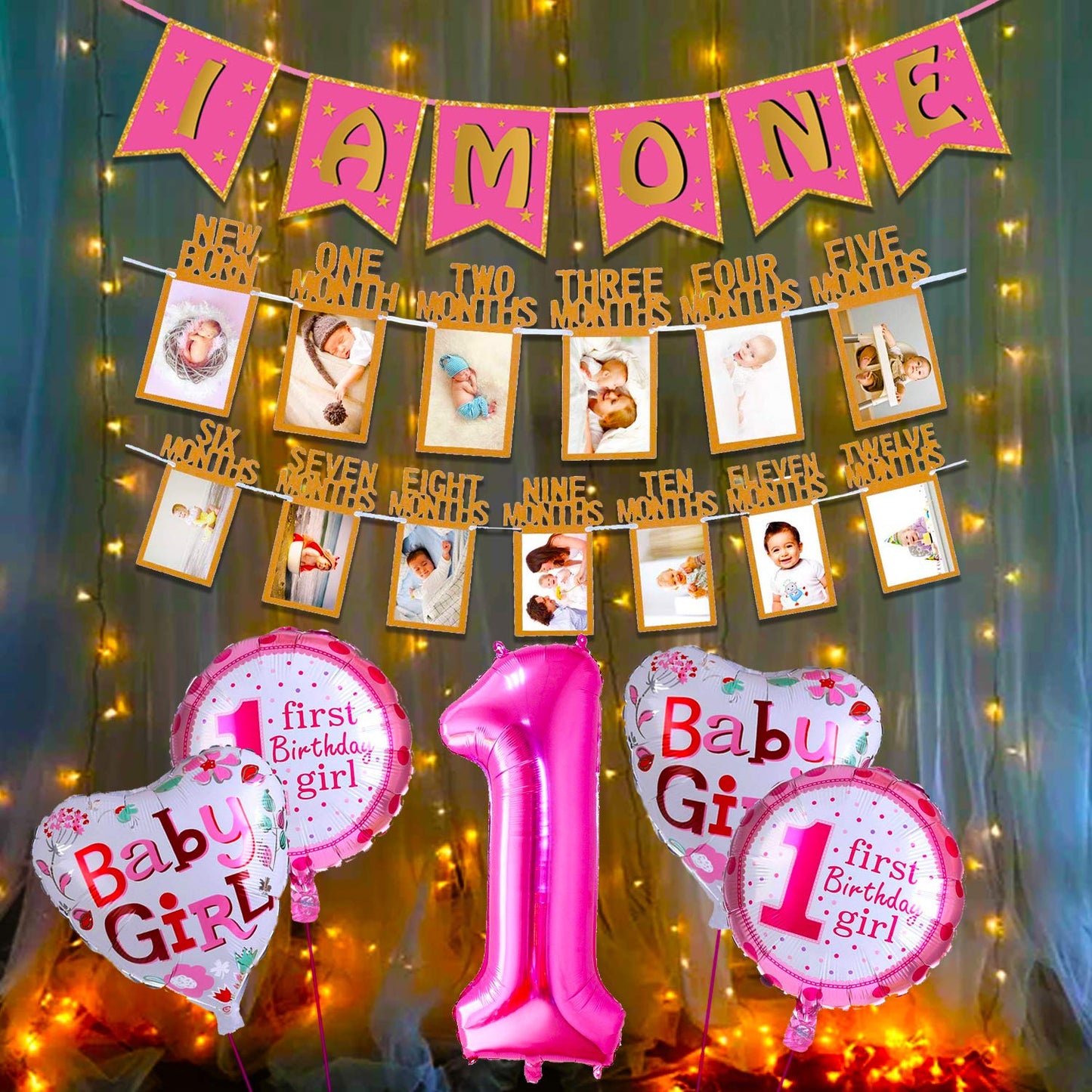 1st Birthday Decoration for Baby Girl