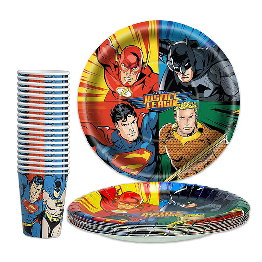 Comics Disposable Party 10 Paper Plates + 20 Paper Cup