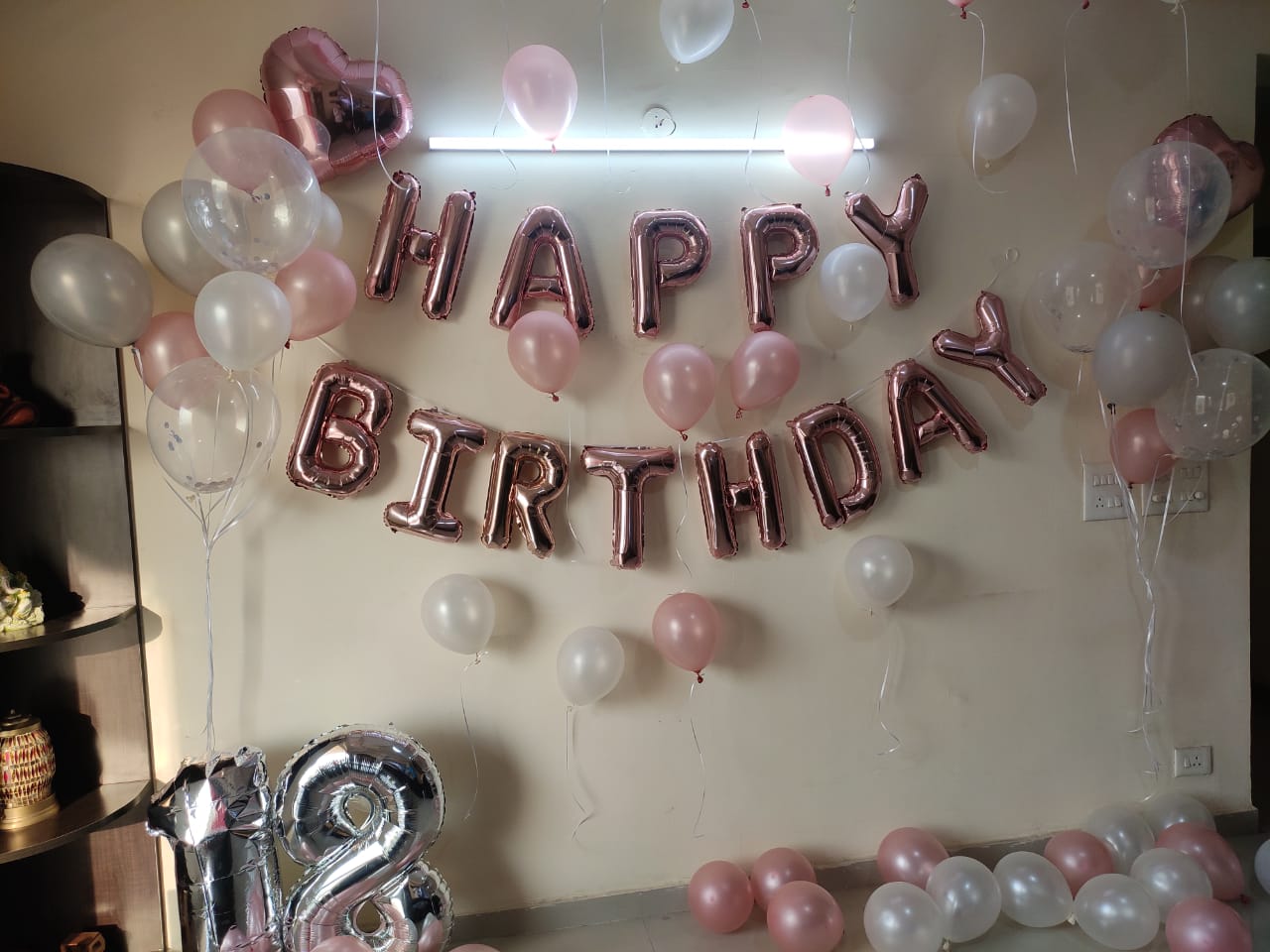 Pink & White Balloons Decoration