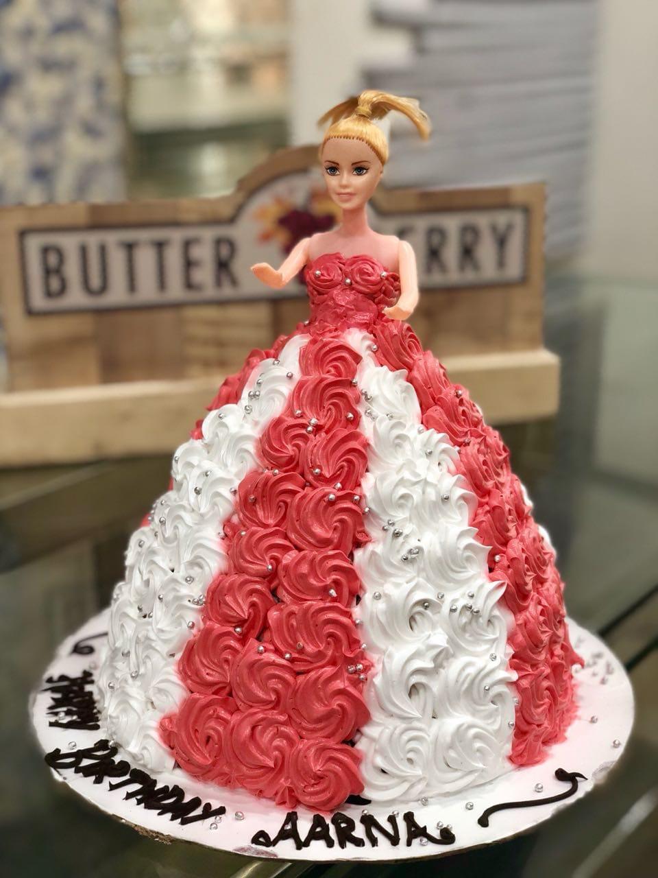 Cute Barbie Doll Cake