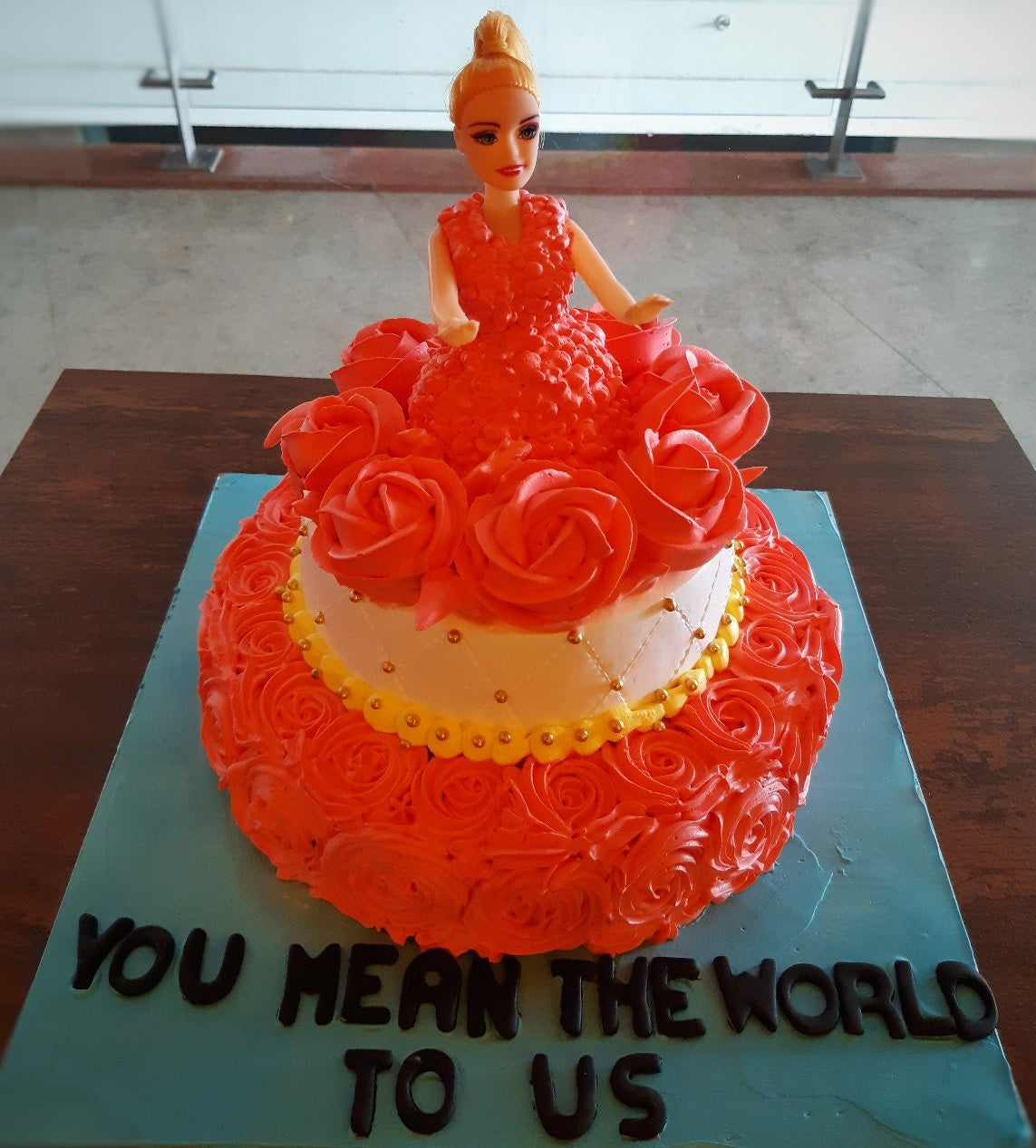 Cute Barbie Doll Cake