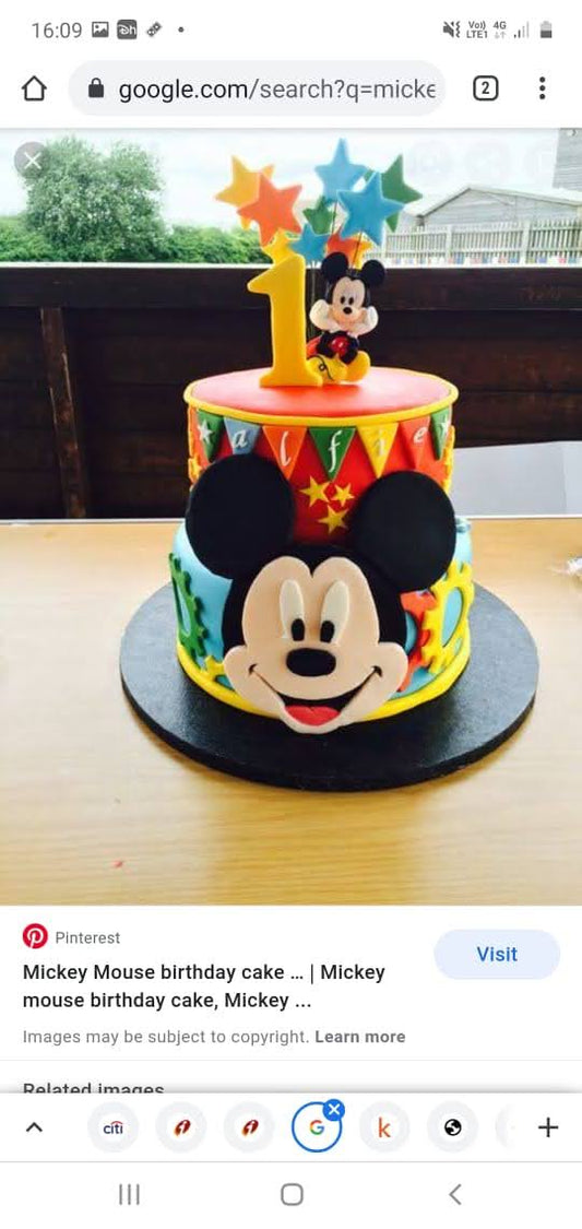 Disney Mickey Mouse Theme Cake