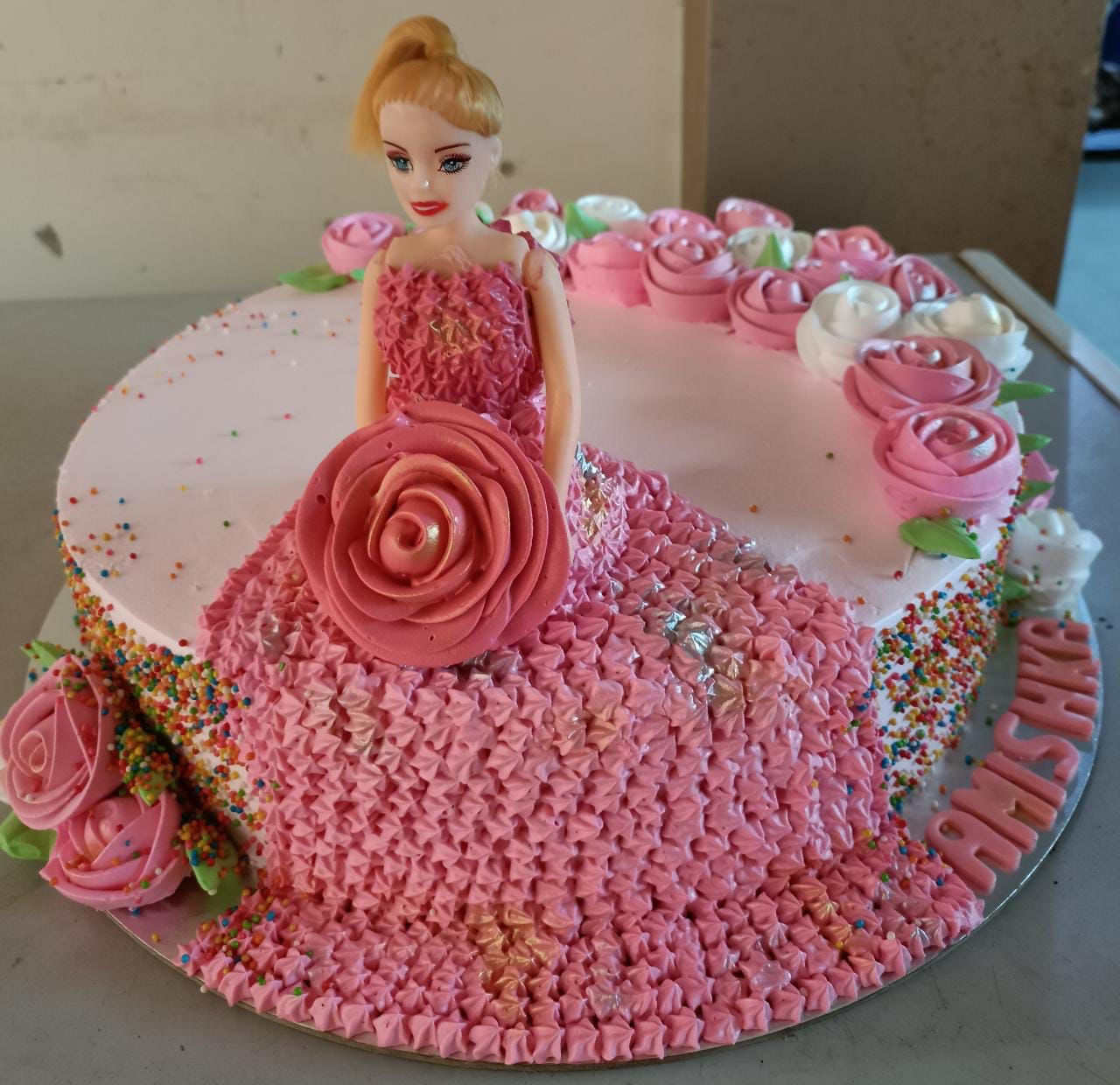 Cute Barbie Doll Cake