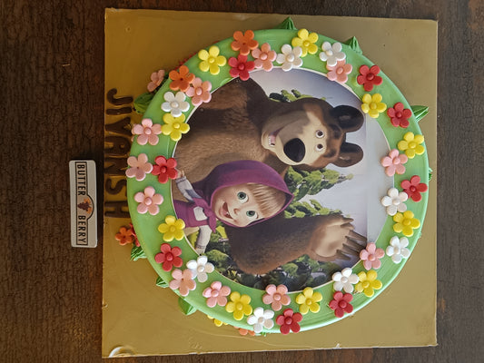 Masha Bear Theme Cake