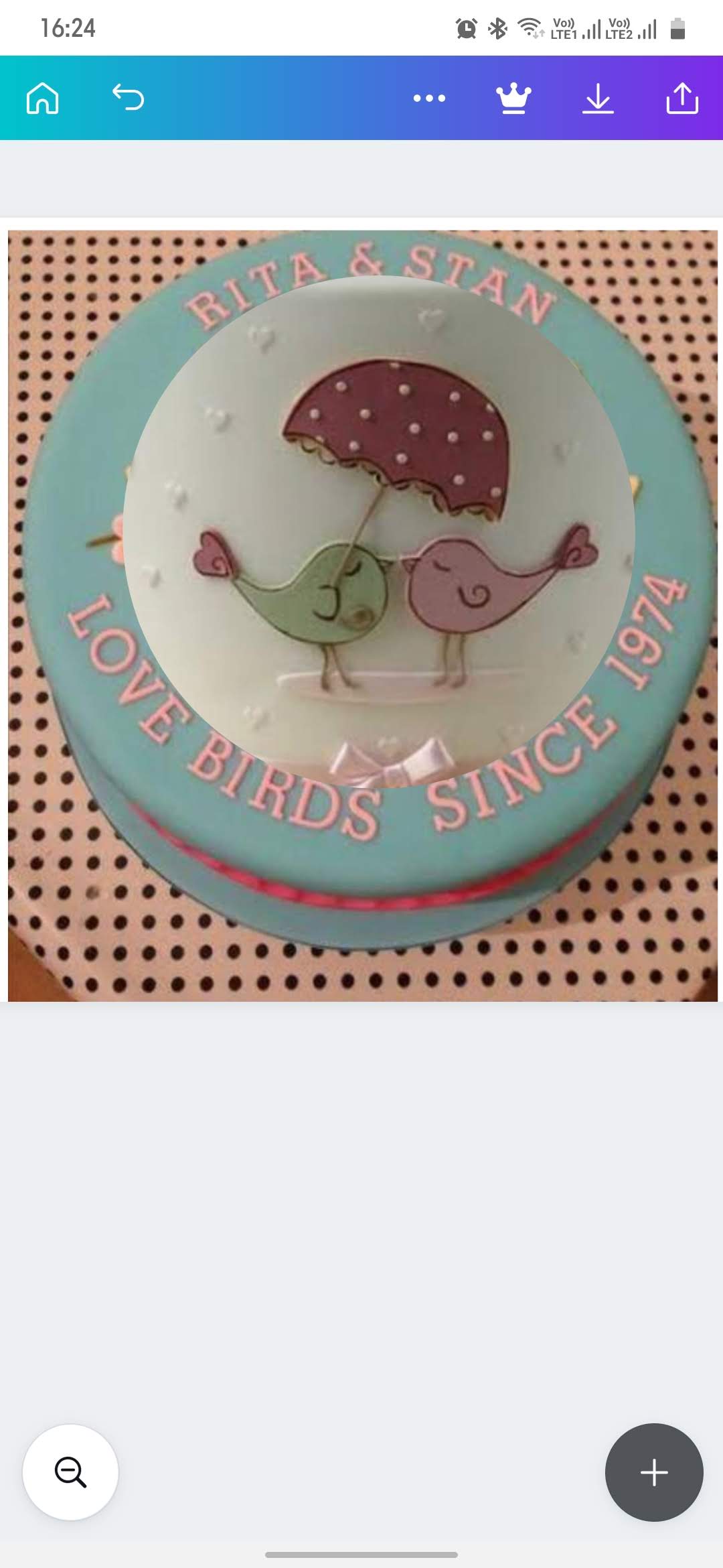 Cute Love Bird Cake