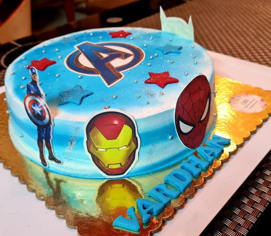 Avengers Theme Cake