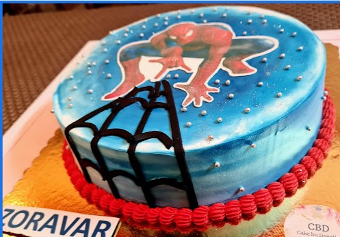 Spiderman Theme Cake For Spiderman Fans !