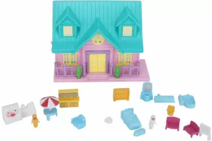 Cute Doll House with Barbie Doll and Fashion Accessories Set