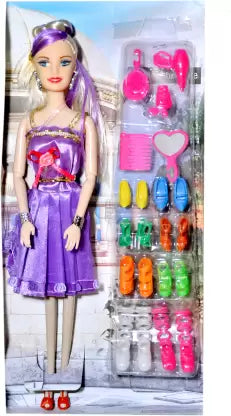 Beautiful Purple Dress Doll