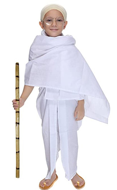 Patriotic Gandhi Dress . We present a fancy dress competition item for kids during the auspicious day of Gandhi Jayanti, Republic day, Independence day.