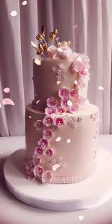 Two Tier Floral Cake