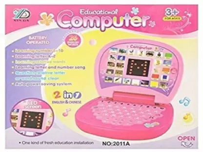 Easily Learning ABC and 123 Mini Laptop with LED Display