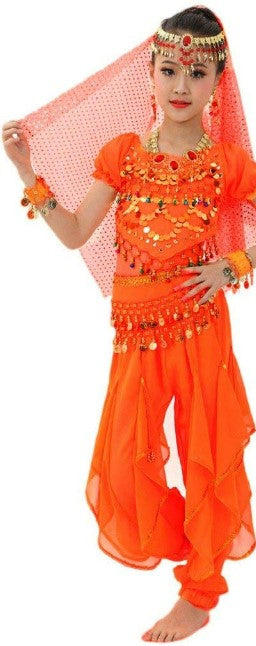 ﻿Orange Arabic Dress for girl